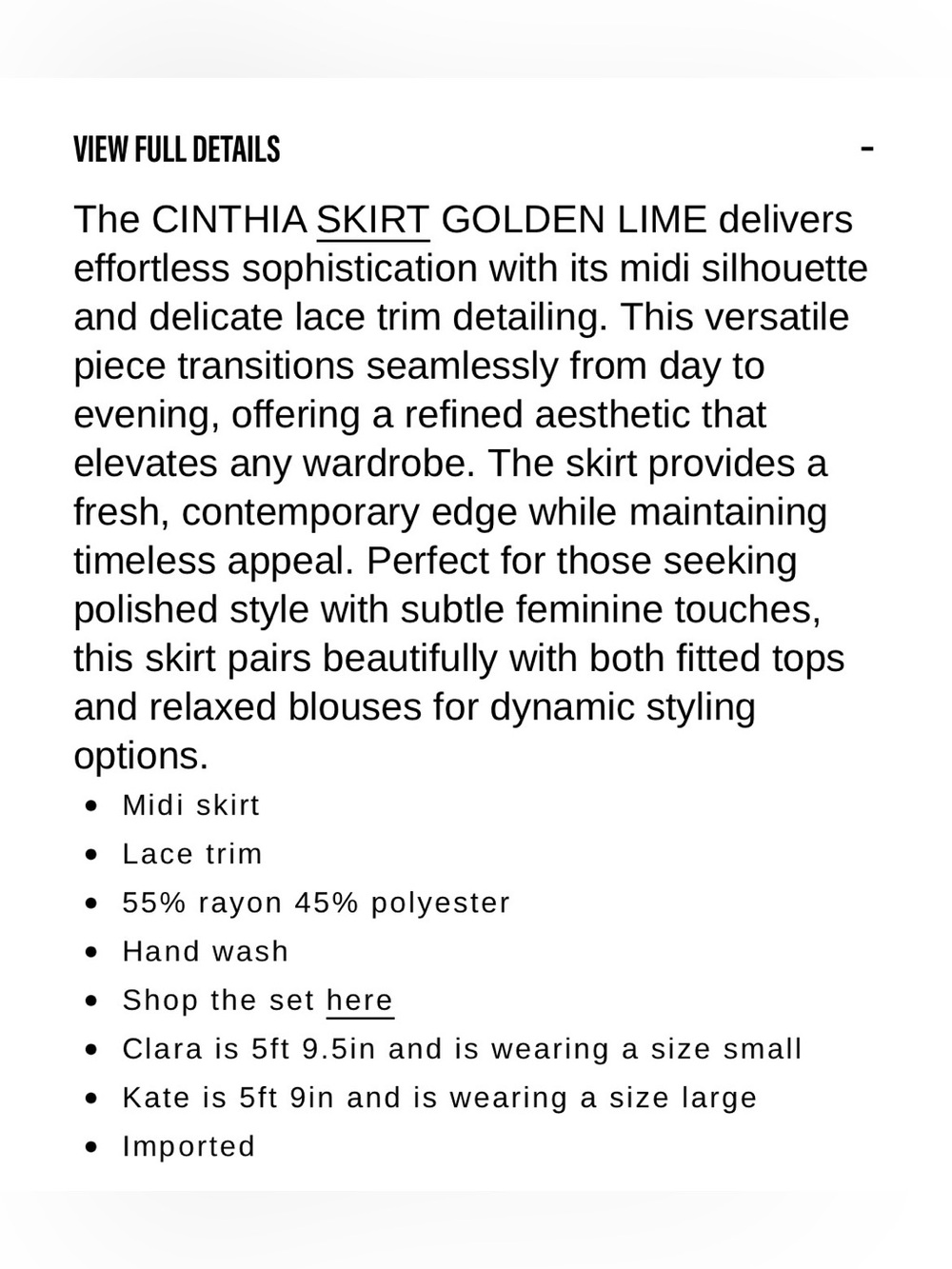 Steve Madden Cynthia Midi Skirt Large NWT Lime Green A-Line - Picture 7 of 8